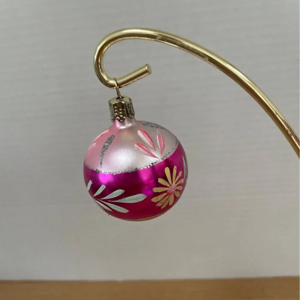 Rauch Glass Christmas Ornaments Snowflake Swirl Floral Designs 2 Inch Set of 12